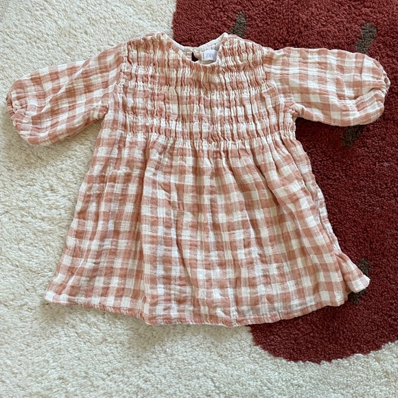 Zara Other - Zara toddler pink check gingham dress size 18-24 months
